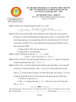 Đề thi duyên hải đồng bằng bắc bộ môn toán lớp 11 năm 2016   đề chính thức 