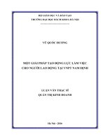 Một giải pháp tạo động lực làm việc cho người lao động tại VNPT nam định 