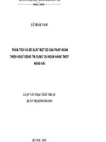 Phân tích và đề xuất một số giải pháp hoàn thiện hoạt động tín dụng tại ngân hàng TMCP hàng hải 