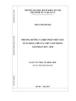 Phương hướng và biện pháp thúc đẩy xuất khẩu chè của việt nam trong giai đoạn 2013 2018 