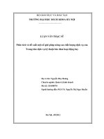 Phân tích và đề xuất một số giải pháp nâng cao chất lượng dịch vụ của trung tâm dịch vụ kỹ thuật bảo đảm hoạt động bay 