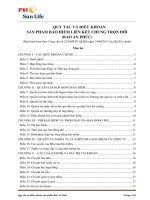 QUY TẮC VÀ ĐIỀU KHOẢN SẢN PHẨM BẢO HIỂM LIÊN KẾT CHUNG TRỌN ĐỜI (BẢO AN PHÚC)