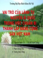 Vai trò của Nguyễn Ái Quốc trong việc chuẩn bị thành lập Đảng cộng sản Việt nam