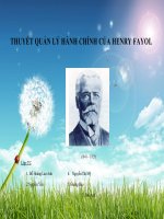 Thuyết quản lý hành chính của  Henry Fayols