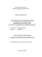 Phân tích và các giải pháp hoàn thiện hệ thống quản lý chất lượng theo tiêu chuẩn ISO 9001  2008 tại công ty tàu dịch vụ dầu khí (PTSC marine)  