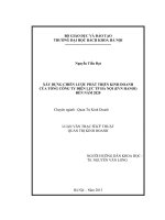 Xây dựng chiến lược phát triển kinh doanh của tổng công ty điện lực TP hà nội (EVN hanoi) đến năm 2020  