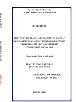 Phân tích thực trạng và đề xuất một số giải pháp nâng cao hiệu quả sản xuất kinh doanh tại công ty trách nhiệm hữu hạn một thành viên công trình đô thị nam định  