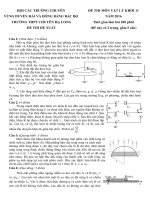 Đề thi duyên hải đồng bằng bắc bộ môn vật lý lớp 11 năm 2016   đề đề xuất của trường THPT chuyên hạ long 