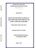 Một số giải pháp nâng cao năng lực cạnh tranh kinh doanh xăng dầu của công ty xăng dầu hà nam ninh 