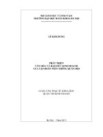 Phát triển văn hóa và đạo đức kinh doanh của tập đoàn viễn thông quân đội 