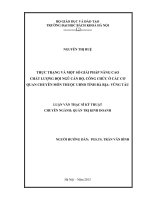 Thực trạng và một số giải pháp nâng cao chất lượng đội ngũ cán bộ, công chức ở các cơ quan chuyên môn thuộc UBND tỉnh bà rịa   vũng tàu  