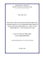Phân tích và đề xuất một số giải pháp chiến lược cho hoạt động sản xuất kinh doanh phần mềm tại trung tâm công nghệ thông tin   công ty viễn thông điện lực   EVN giai đoạn 2011   2015 