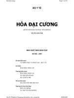 Hoá đại cương - Bô Y Tế