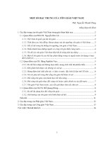 MỘT SỐ ĐẶC TRƯNG CỦA TÔN GIÁO VIỆT NAM