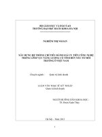 Xây dựng hệ thống chỉ tiêu đánh giá ưu tiên công nghệ trong lĩnh vực năng lượng có tính đén yếu tố môi trường ở việt nam 