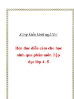 Rèn đọc diễn cảm cho học sinh qua phân môn tập đọc lớp 4  5 