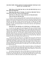 Bài phát biểu trong buổi lễ vinh danh học sinh đạt giải quốc gia