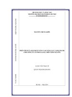 Phân tích và giải pháp nâng cao năng lực cạnh tranh cho công ty cổ phần gang thép thái nguyên 