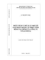 Phân tích và đề xuất một số giải pháp nhằm cải thiện tình hình tài chính của công ty vinaconex 6 