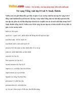 Từ vựng Tiếng Anh lớp 8 Unit 5: Study Habits