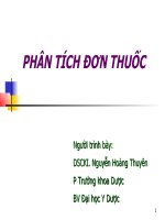 Bài Giảng Phân Tích Đơn Thuốc