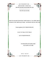 Một số giải pháp nhằm phát triển dịch vụ tài chính trong tập đoàn viễn thông quân đội   chi nhánh viettel phú thọ 