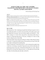 ĐÁNH GIÁ HIỆU QUẢ ĐIỀU TRỊ CAPTOPRIL NGẬM DƯỚI LƯỠI Ở BỆNH NHÂN TĂNG HUYẾT ÁP KHẨN TRƯƠNG TẠI KHOA KHÁM BỆNH