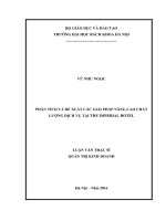 Phân tích và đề xuất các giải pháp nâng cao chất lượng dịch vụ tại the imperial hotel  