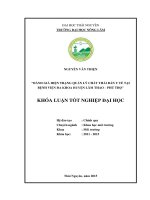 Đánh giá hiện trạng quản lý chất thải rắn y tế tại bệnh viện đa khoa huyện Lâm Thao – Phú Thọ