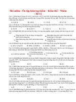 38 thi online   ôn tập kim loại kiềm – kiềm thổ – nhôm   đề 12 