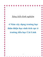 4 năm xây dựng trường học thân thiện học sinh tích cực ở trường tiểu học cát linh 