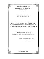 Phân tích và đề xuất một số giải pháp cải thiện tình hình tài chính của công ty cổ phần kinh doanh khí hóa lỏng miền nam 