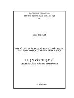 Một số biện pháp nhằm nâng cao chất lượng đào tạo cao học quản trị kinh doanh của đại học bách khoa hà nội 