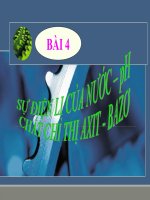 SU DIEN LI CUA NUOC AXIT  BAZO ph NANG CAO 