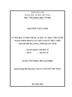 Ưu đãi đầu tư đối với dự án đầu tư trực tiếp nước ngoài theo pháp luật việt nam từ thực tiễn thành phố hạ long, tỉnh quảng ninh 
