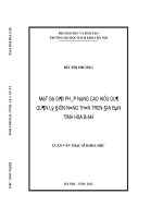 Một số giải pháp nâng cao hiệu quả quản lý điện nông thôn trên địa bàn tỉnh hòa bình 