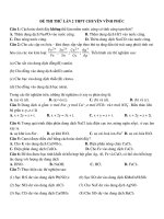 ĐỀ THI THỬ lần 2 THPT CHUYÊN VĨNH PHÚC 