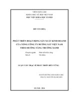 Phát triển hoạt động sản xuất kinh doanh của tổng công ty đường sắt việt nam theo hướng tăng trưởng xanh 