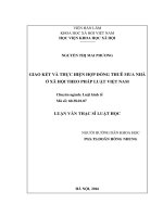 Giao kết và thực hiện hợp đồng thuê mua nhà ở xã hội theo pháp luật việt nam 