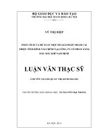 Phân tích và đề xuất một số giải pháp nhằm cải thiện tình hình tài chính tại công ty cổ phần xăng dầu dầu khí nam định  
