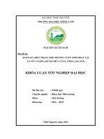 Đánh giá hiện trạng môi trường nước sinh hoạt tại xã Yên Vượng  huyện Hữu Lũng  tỉnh Lạng Sơn
