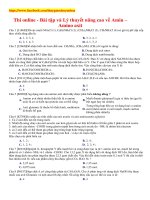 Bài tập và Lý thuyết nâng cao về Amin – Amino axit