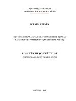 Một số giải pháp nâng cao chất lượng dịch vụ tại ngân hàng TMCP việt nam thịnh vượng chi nhánh phú thọ  
