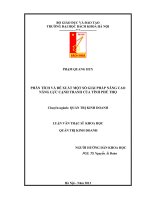 Phân tích và đề xuất một số giải pháp nâng cao năng lực cạnh tranh của tỉnh phú thọ 