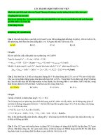 Tổng góp các Bài tập hóa khó và cách giải hay