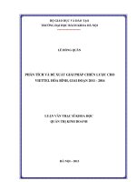 Phân tích và đề xuất giải pháp chiến lược cho viettel hòa bình, giai đoạn 2011   2016 