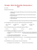 02 thi online   một số vấn đề mở đầu về hóa học hữu cơ   đề 1 