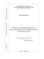 Nghiêu cứu triển khai hệ thống quản lý năng lượng theo tiêu chuẩn ISO 50001 cho công ty ô tô toyota việt nam 