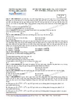 Đề thi thử THPT Quốc gia môn Sinh học trường Chuyên đh vinh   lần 2 