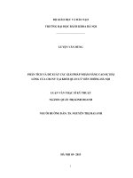 Phân tích và đề xuất các giải pháp nhằm nâng cao sự hải lòng của cán bộ công nhân viên tại khối quản lý viễn thông hà nội 